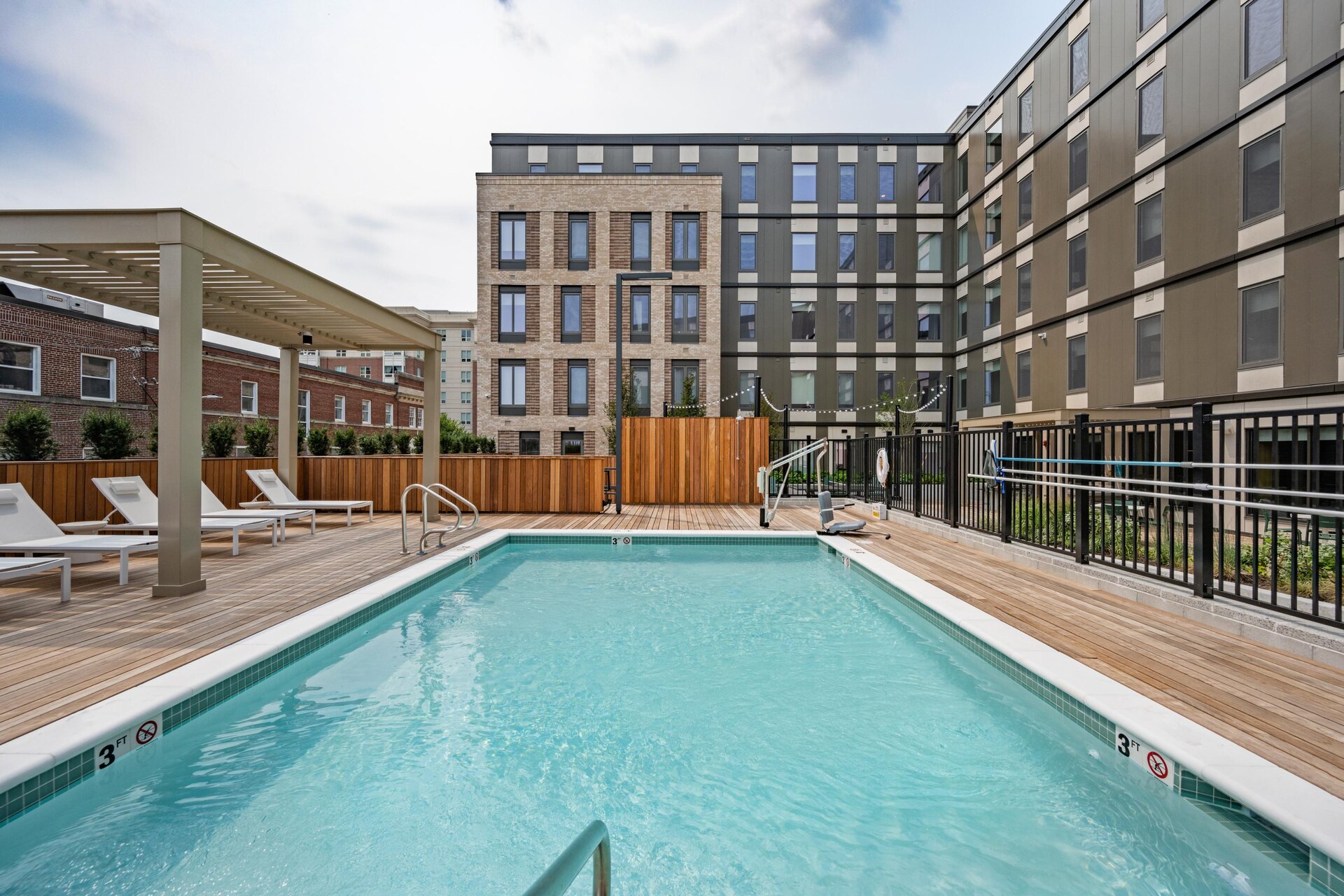 Canopy lounge by the community pool